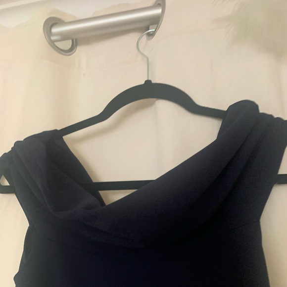 NAVY BLUE ruched bodycon  dress - Picture 3 of 5